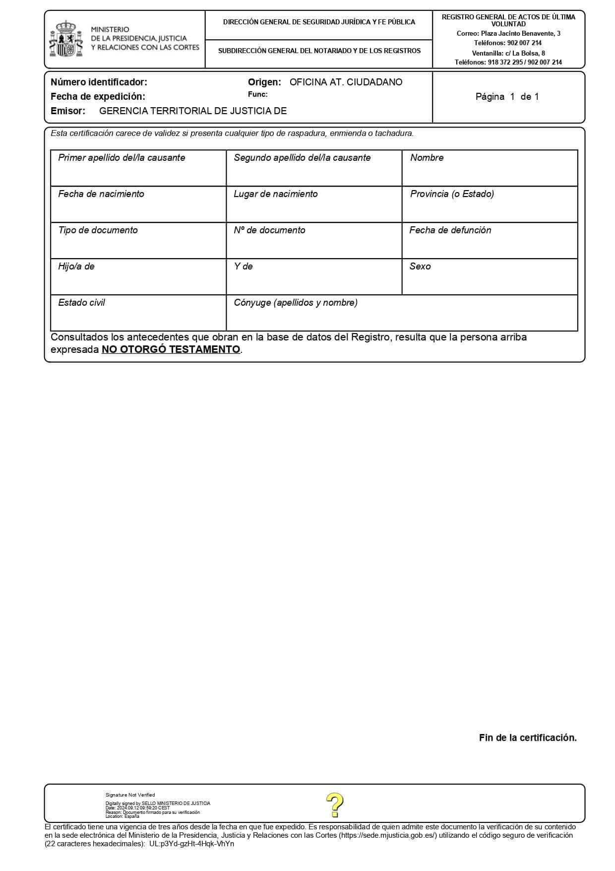 Ejemplo Ultimas voluntades